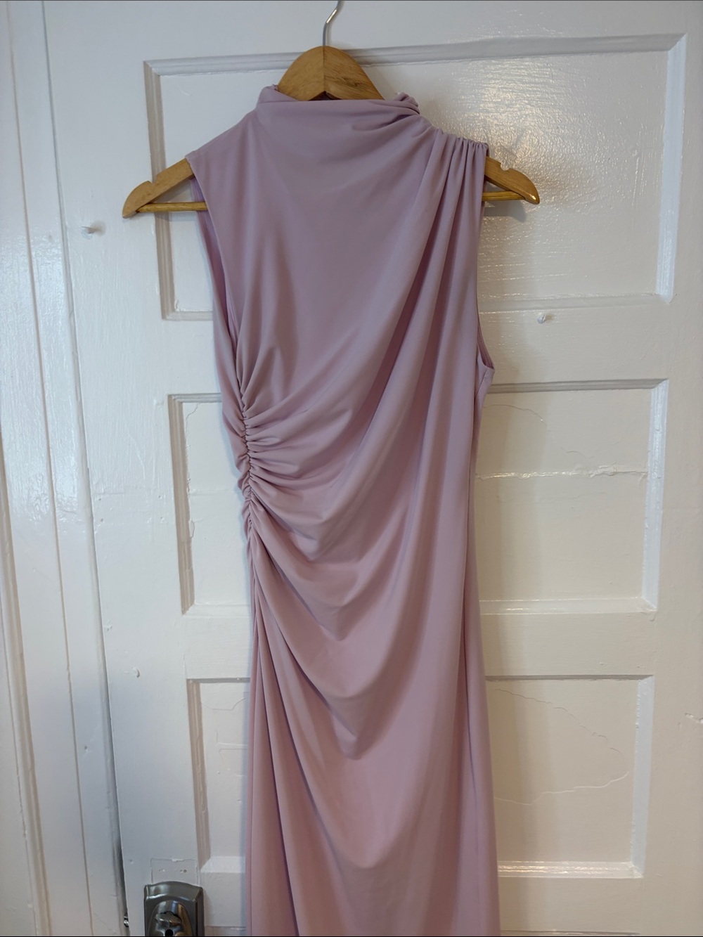Zara lilac Draped midi dress